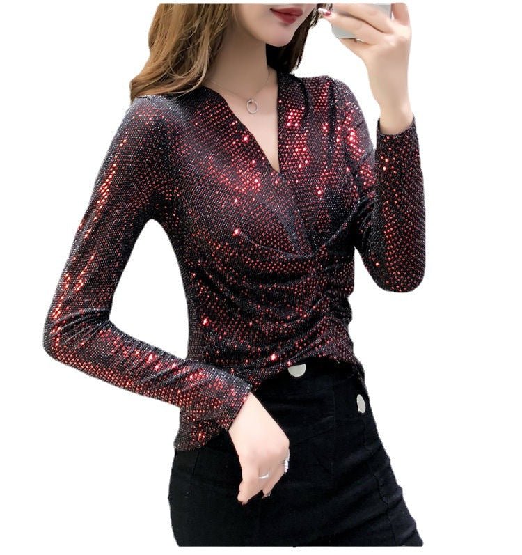 Blouse With Sparkly Silk Blouse - Taylor K Shop