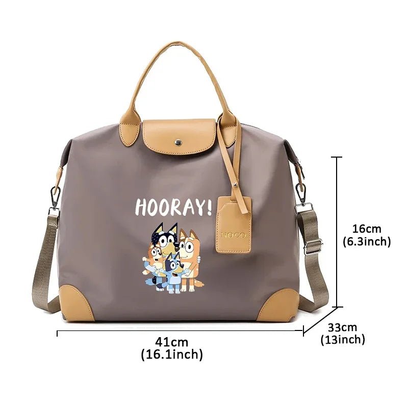 Bluey Anime Cartoon Print Large Capacity Travel Tote - Taylor K Shop