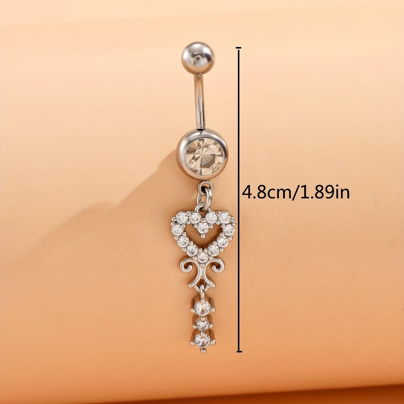 Boho Heart Zirconia Belly Ring Festival Essential - Taylor K Shop