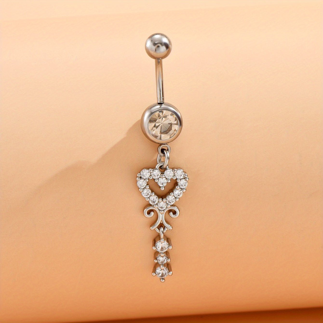 Boho Heart Zirconia Belly Ring Festival Essential - Taylor K Shop