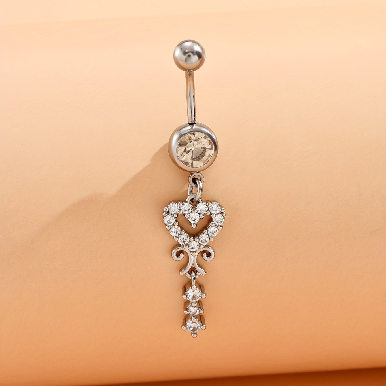 Boho Heart Zirconia Belly Ring Festival Essential - Taylor K Shop