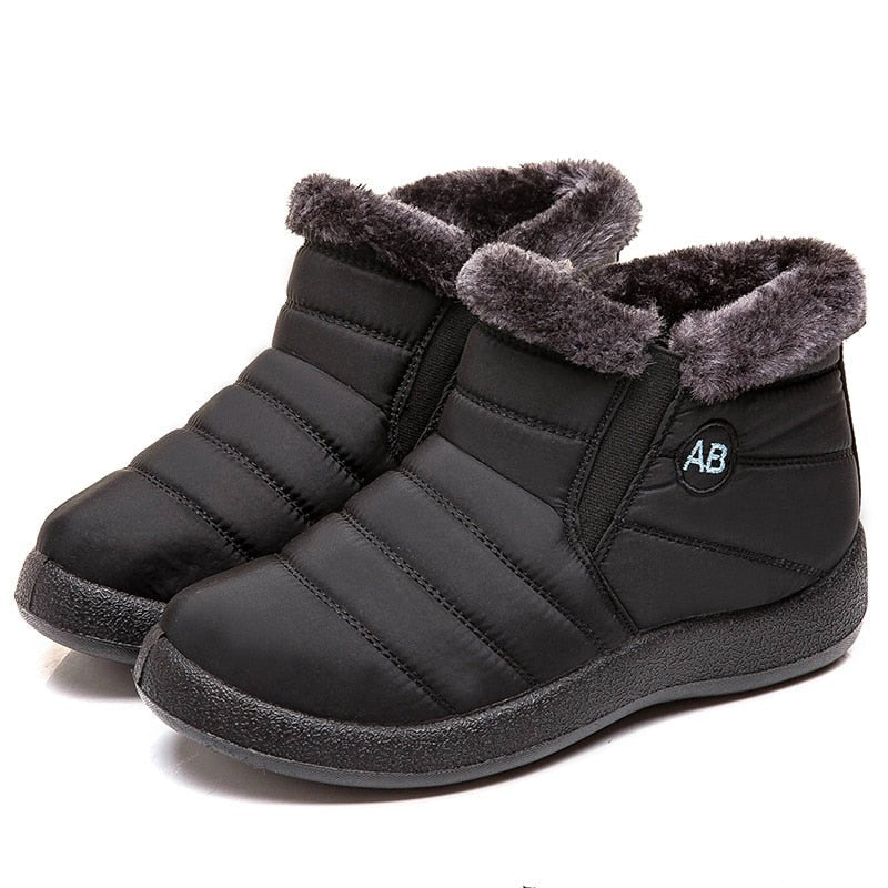 Boots Water - proof Ankle Boots For Winter Shoes Luxury Zipper Winter Botas Mujer - Taylor K Shop