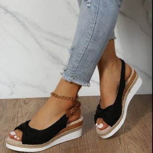 Bow Shoes Summer Peep Toe Platform Sandals Buckle Daily Casual Shoes - Taylor K Shop