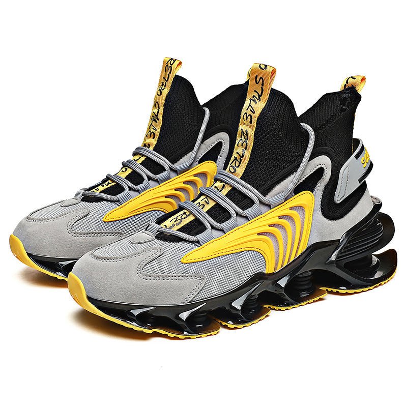 Breathable Fly Woven Mesh High - top Thick - soled Old Shoes Casual Sports Socks Running Shoes - Taylor K Shop