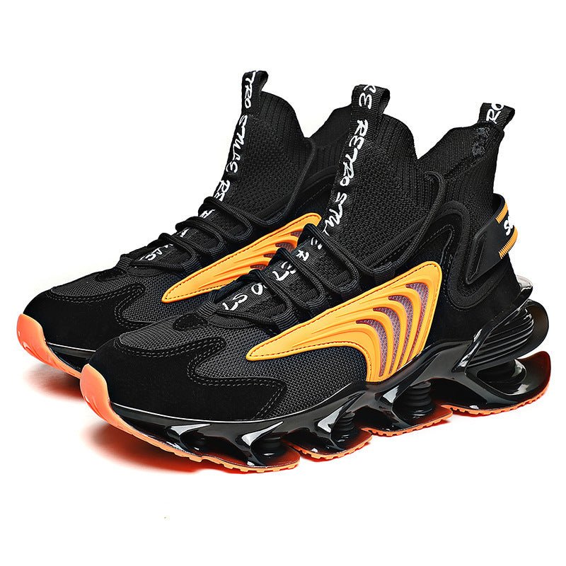 Breathable Fly Woven Mesh High - top Thick - soled Old Shoes Casual Sports Socks Running Shoes - Taylor K Shop