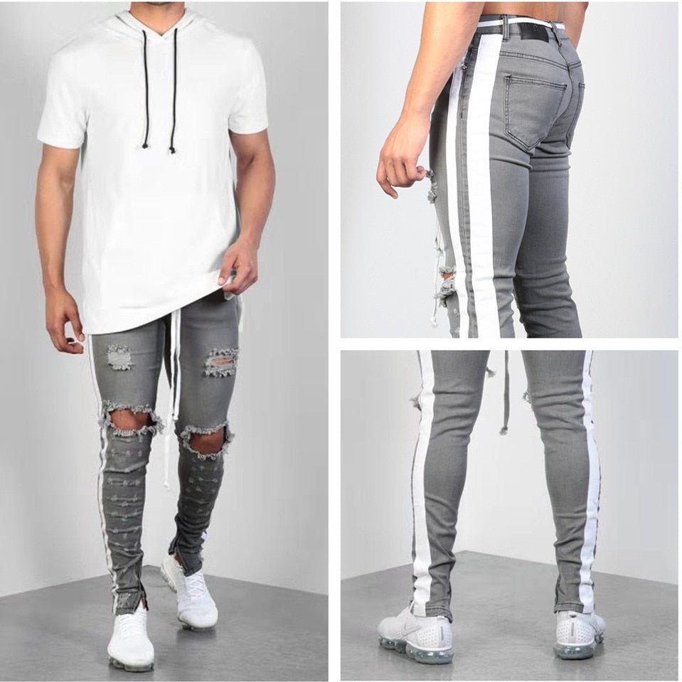 Broken strip jeans - Taylor K Shop