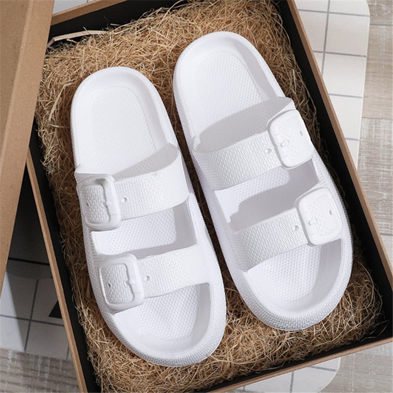 Buckle Slippers Women Outdoor Indoor Thick - soled Eva Bathroom Shoes - Taylor K Shop
