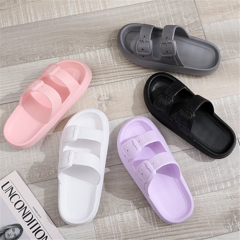 Buckle Slippers Women Outdoor Indoor Thick - soled Eva Bathroom Shoes - Taylor K Shop