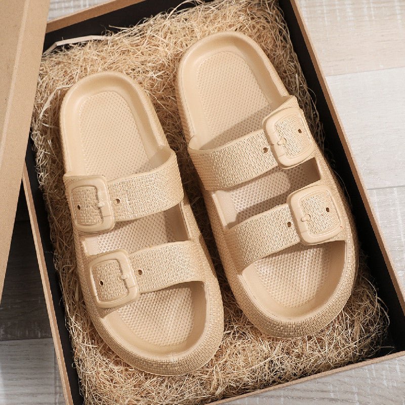 Buckle Slippers Women Outdoor Indoor Thick - soled Eva Bathroom Shoes - Taylor K Shop