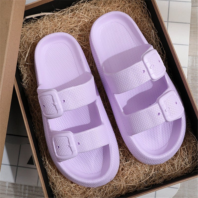 Buckle Slippers Women Outdoor Indoor Thick - soled Eva Bathroom Shoes - Taylor K Shop