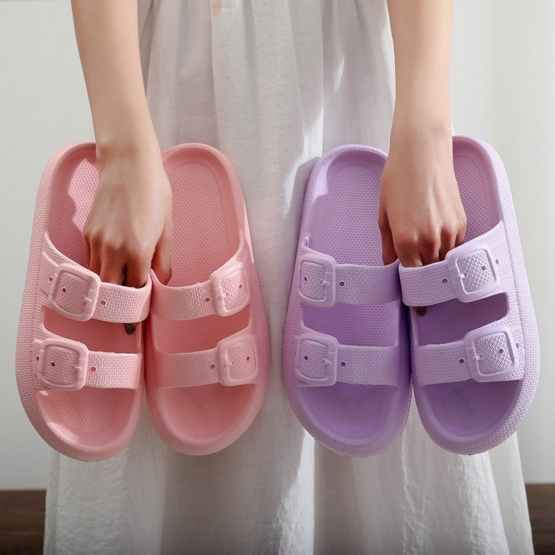 Buckle Slippers Women Outdoor Indoor Thick - soled Eva Bathroom Shoes - Taylor K Shop