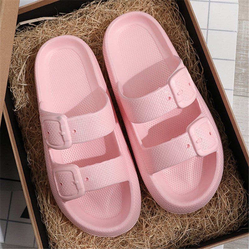 Buckle Slippers Women Outdoor Indoor Thick - soled Eva Bathroom Shoes - Taylor K Shop