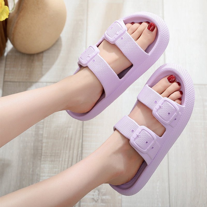 Buckle Slippers Women Outdoor Indoor Thick - soled Eva Bathroom Shoes - Taylor K Shop