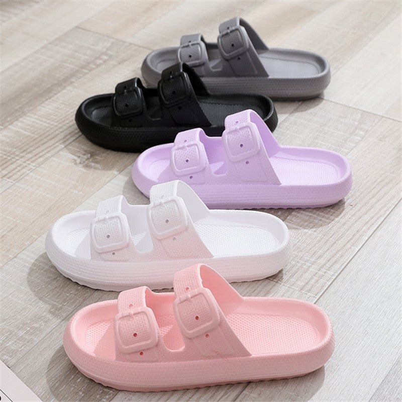 Buckle Slippers Women Outdoor Indoor Thick - soled Eva Bathroom Shoes - Taylor K Shop