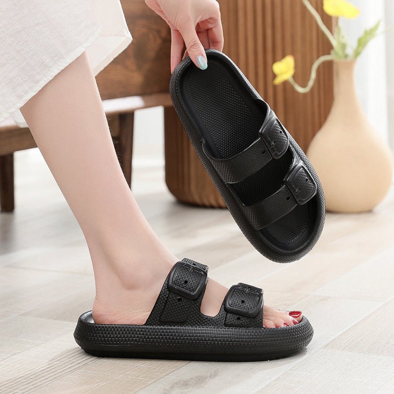 Buckle Slippers Women Outdoor Indoor Thick - soled Eva Bathroom Shoes - Taylor K Shop