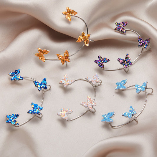 Butterfly Earrings Without Pierced Ear Cuffs - Taylor K Shop