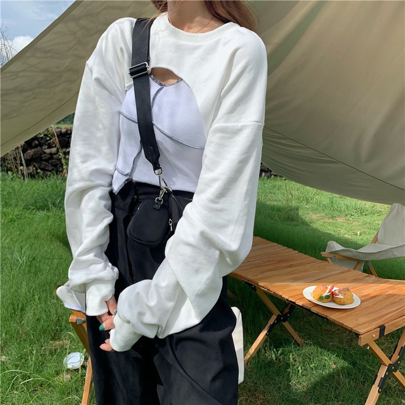 Camisole + retro layered blouse sweater - Taylor K Shop