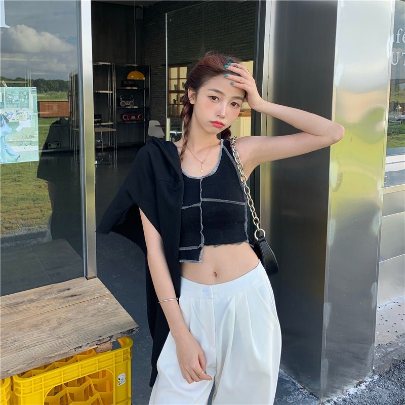 Camisole + retro layered blouse sweater - Taylor K Shop
