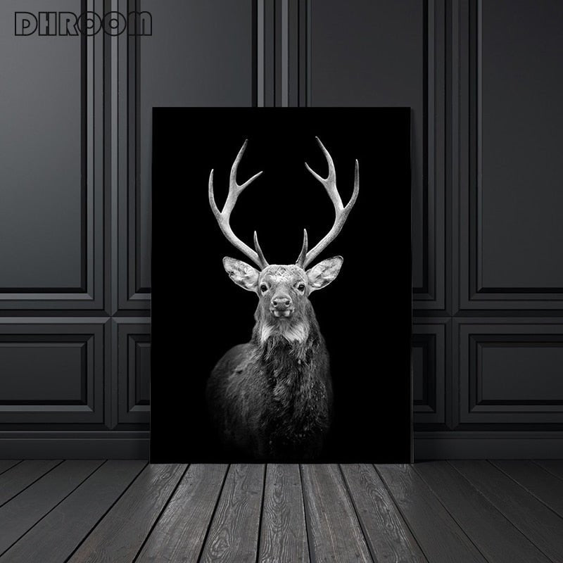 Canvas Painting Animal Wall Art Lion Elephant Deer Zebra Posters and Prints Wall Pictures for Living Room Decoration Home Decor - Taylor K Shop