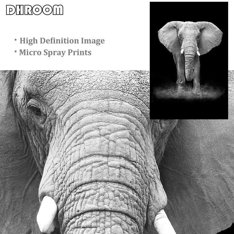 Canvas Painting Animal Wall Art Lion Elephant Deer Zebra Posters and Prints Wall Pictures for Living Room Decoration Home Decor - Taylor K Shop