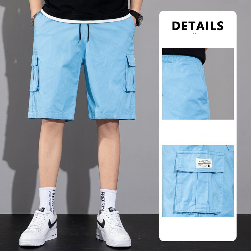 Casual Drawstring Cargo Shorts With Multi Pocket Summer Outdoor Men's Beach Pants - Taylor K Shop