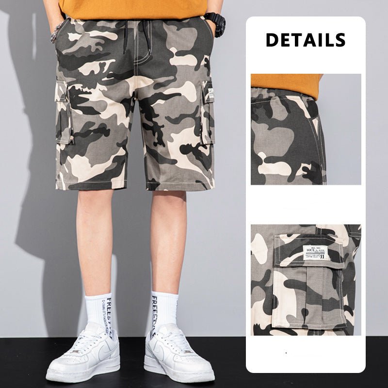 Casual Drawstring Cargo Shorts With Multi Pocket Summer Outdoor Men's Beach Pants - Taylor K Shop
