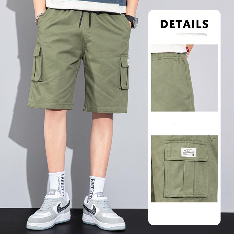 Casual Drawstring Cargo Shorts With Multi Pocket Summer Outdoor Men's Beach Pants - Taylor K Shop