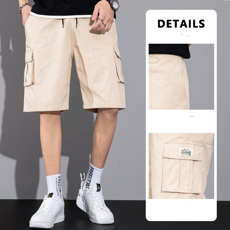Casual Drawstring Cargo Shorts With Multi Pocket Summer Outdoor Men's Beach Pants - Taylor K Shop