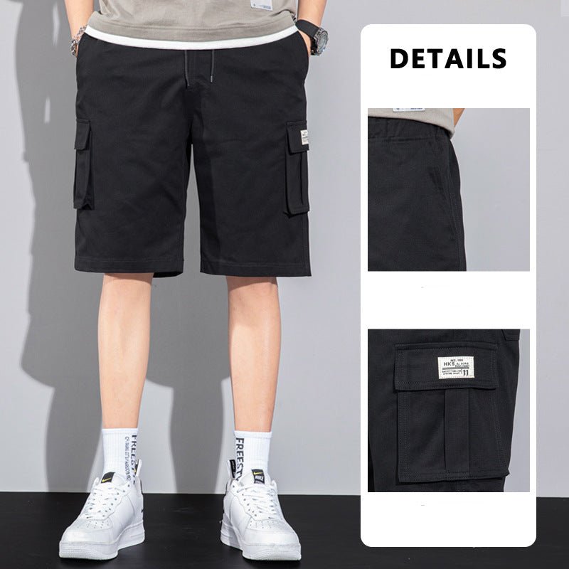 Casual Drawstring Cargo Shorts With Multi Pocket Summer Outdoor Men's Beach Pants - Taylor K Shop