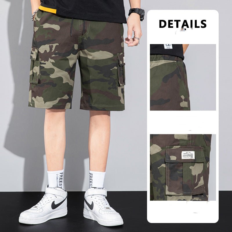 Casual Drawstring Cargo Shorts With Multi Pocket Summer Outdoor Men's Beach Pants - Taylor K Shop