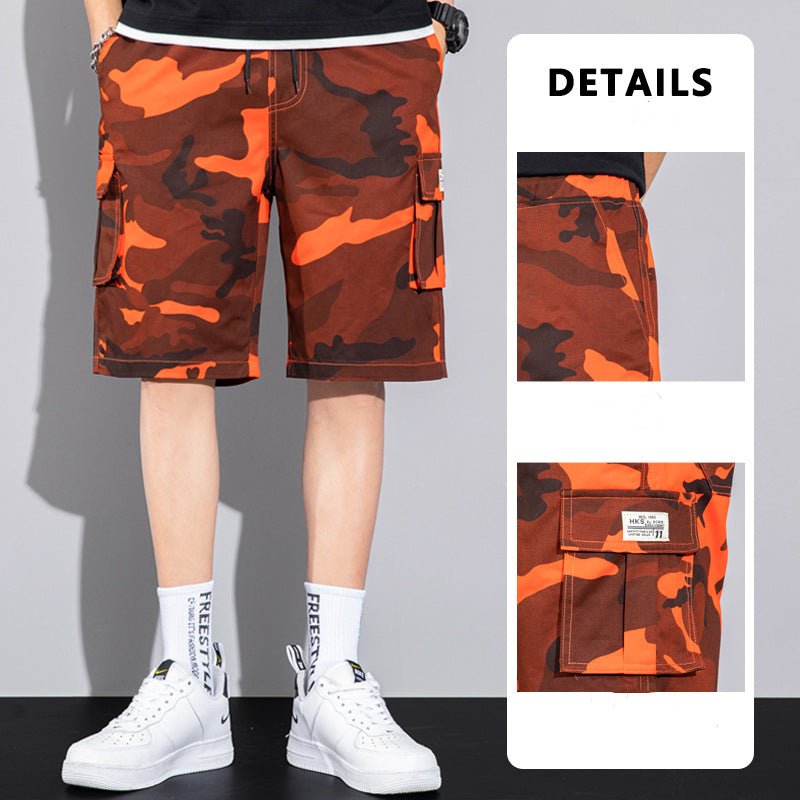Casual Drawstring Cargo Shorts With Multi Pocket Summer Outdoor Men's Beach Pants - Taylor K Shop