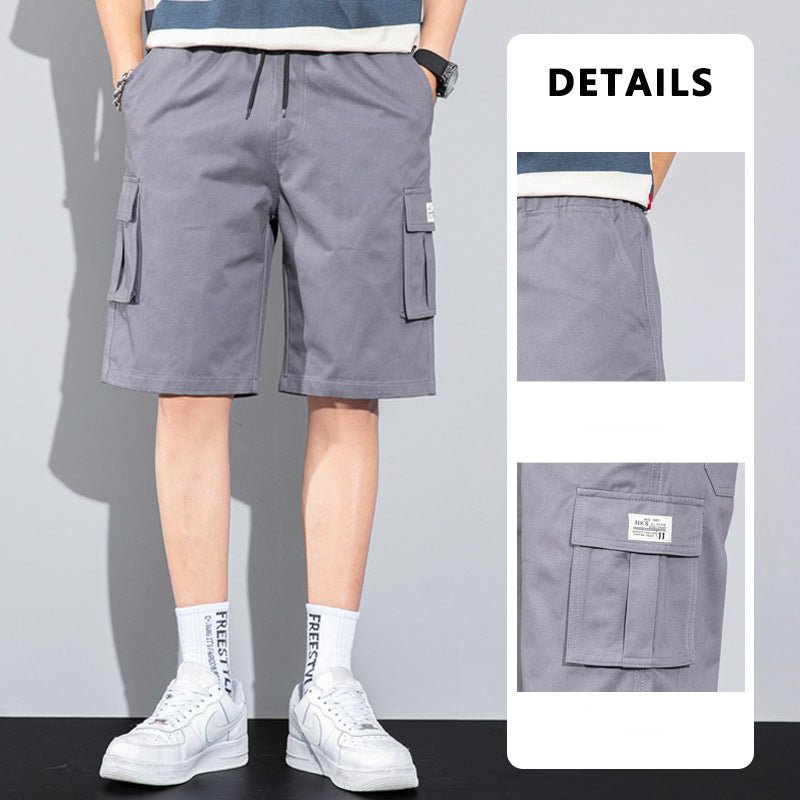 Casual Drawstring Cargo Shorts With Multi Pocket Summer Outdoor Men's Beach Pants - Taylor K Shop