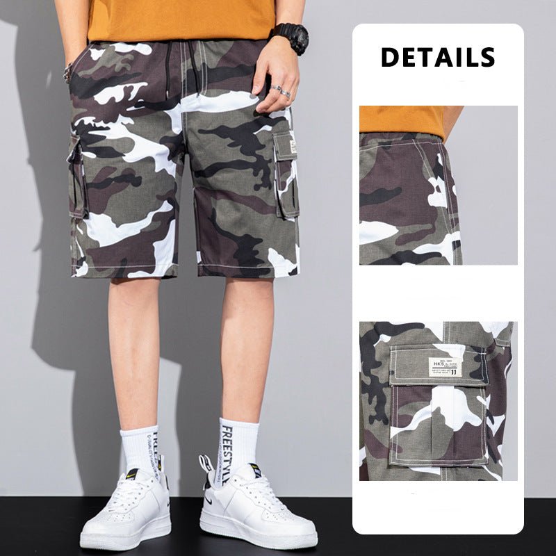 Casual Drawstring Cargo Shorts With Multi Pocket Summer Outdoor Men's Beach Pants - Taylor K Shop