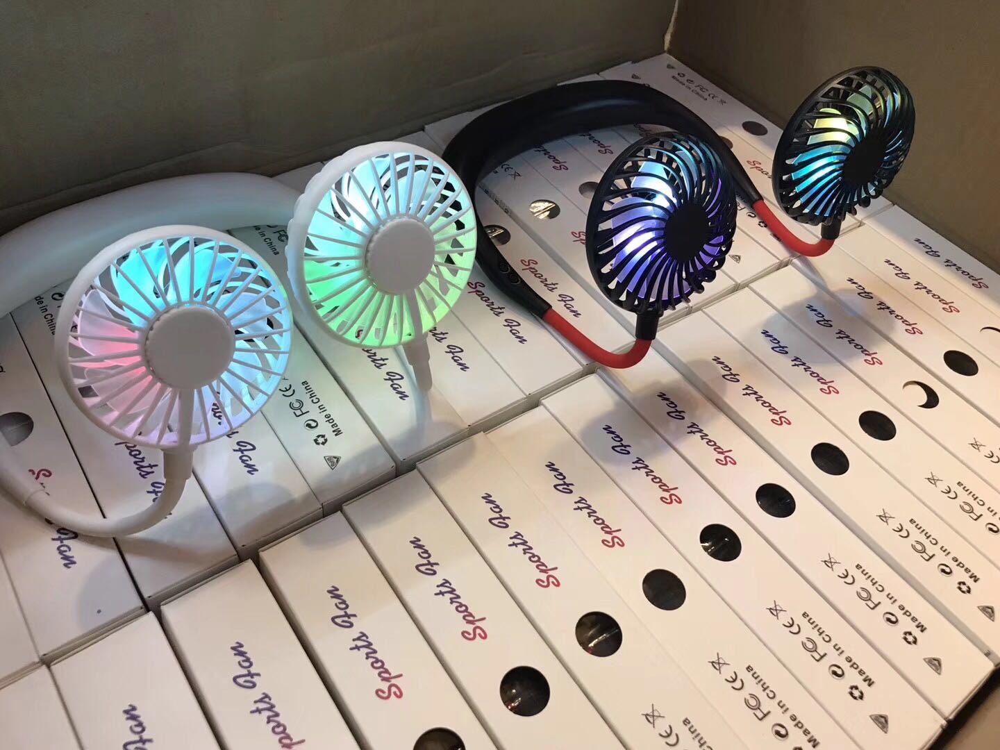 Charging portable lazy fan student desktop fan hanging neck fan - Taylor K Shop