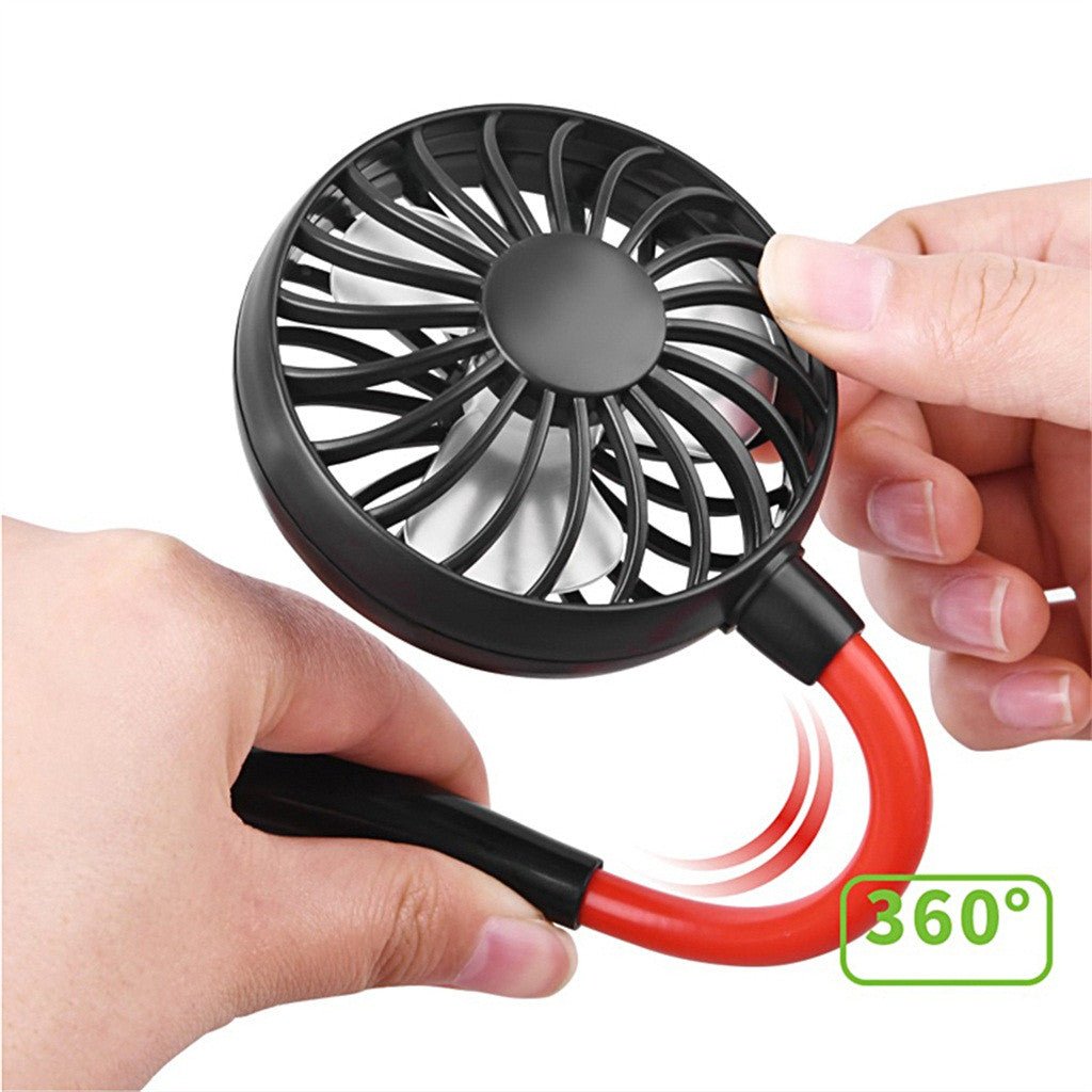 Charging portable lazy fan student desktop fan hanging neck fan - Taylor K Shop