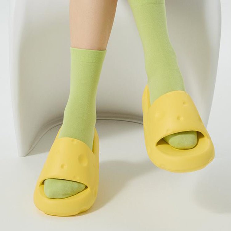 Cheese Style Slippers Cute Home Shoes For Women Soft Bathroom Slippers - Taylor K Shop