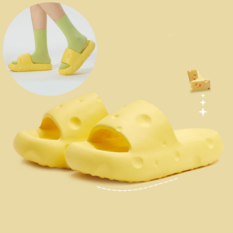 Cheese Style Slippers Cute Home Shoes For Women Soft Bathroom Slippers - Taylor K Shop