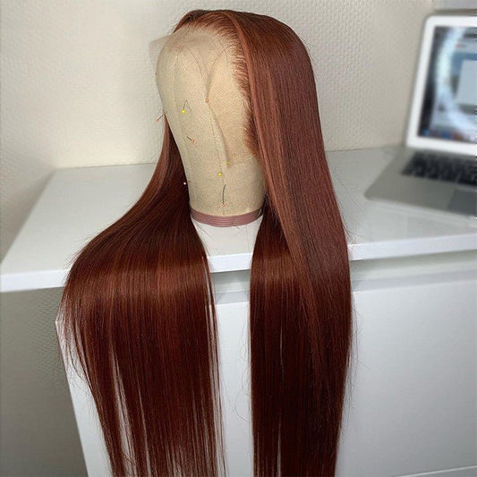 Chestnut Brown Pre - drawn Lace Wig With Baby Hair - Taylor K Shop