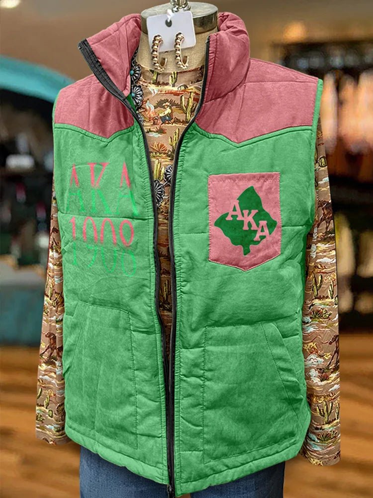 Chic Alpha Kappa Alpha Logo Vest Top - Taylor K Shop
