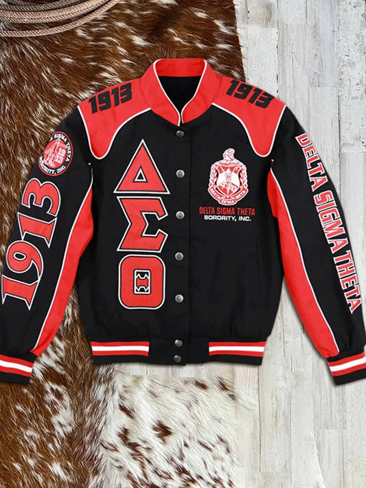 Chic Racing Jacket for Delta Sigma Theta Fans - Taylor K Shop
