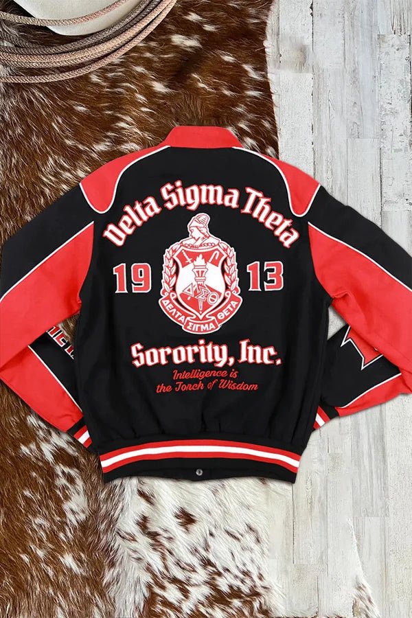 Chic Racing Jacket for Delta Sigma Theta Fans - Taylor K Shop