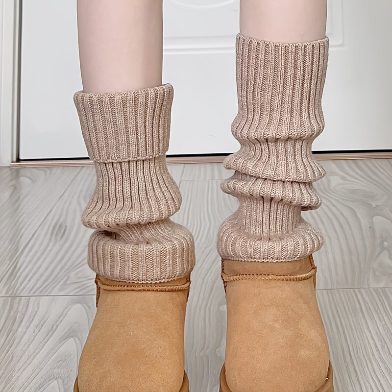 Chic Rib Knit Womens Leg Warmers Autumn Essential - Taylor K Shop