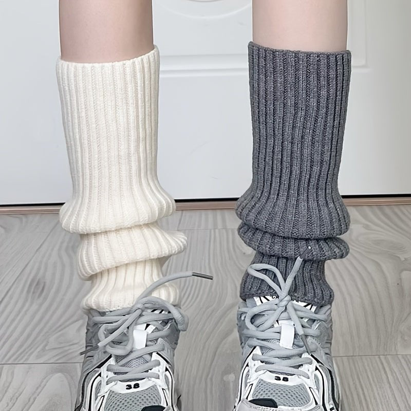 Chic Rib Knit Womens Leg Warmers Autumn Essential - Taylor K Shop