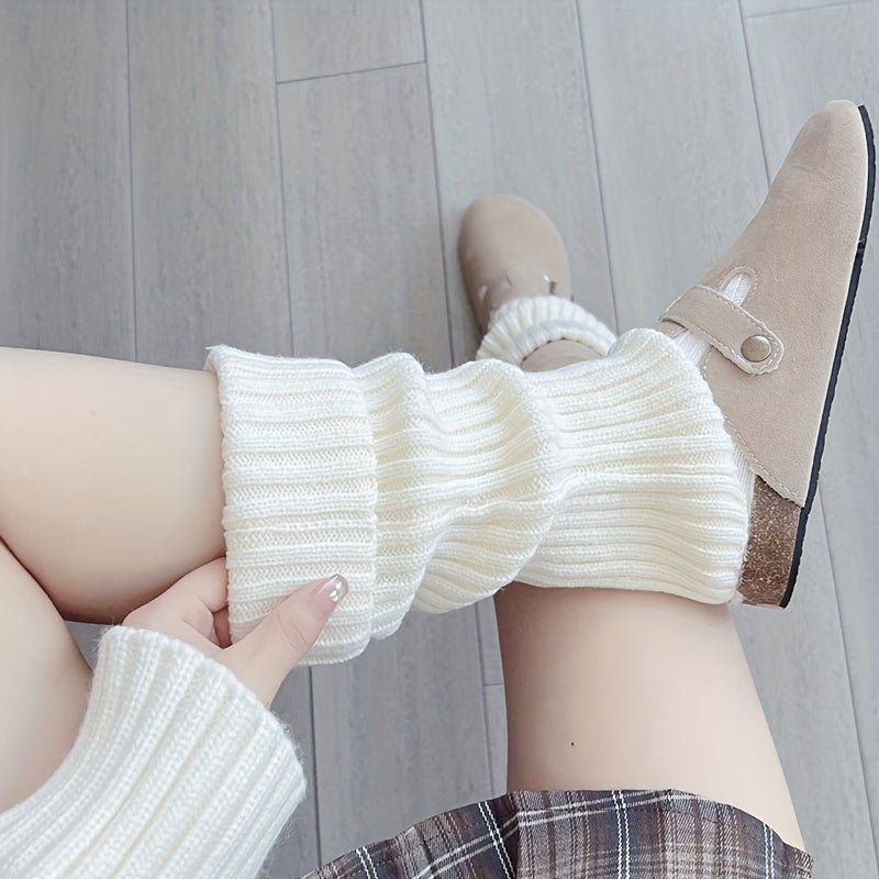 Chic Rib Knit Womens Leg Warmers Autumn Essential - Taylor K Shop