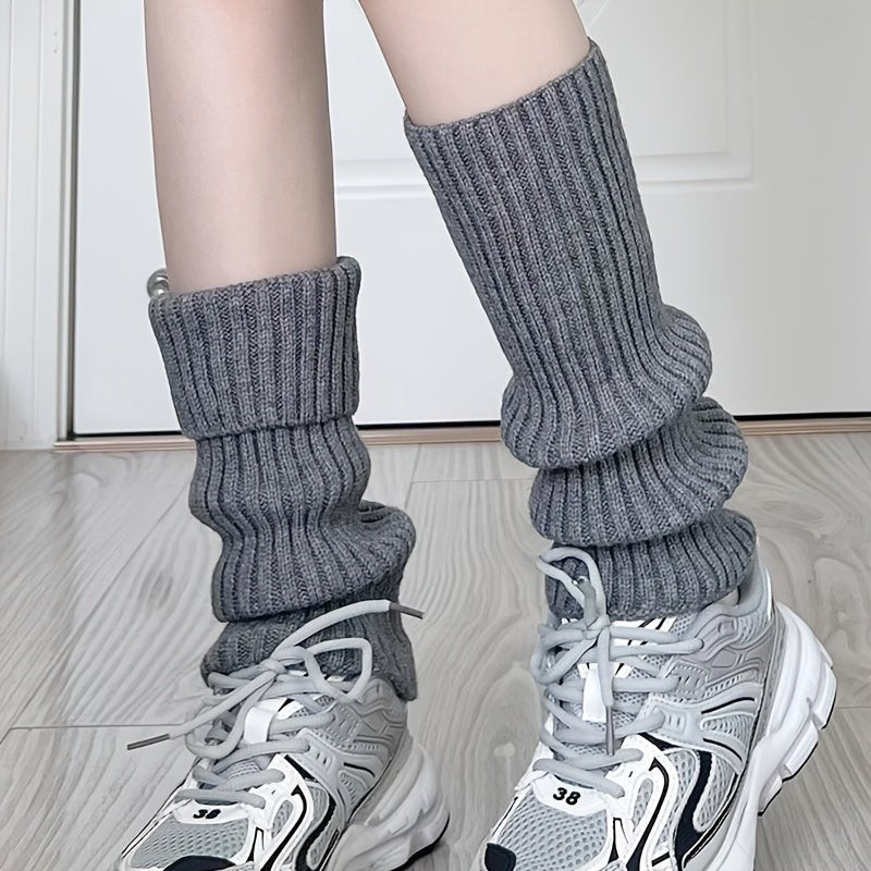 Chic Rib Knit Womens Leg Warmers Autumn Essential - Taylor K Shop