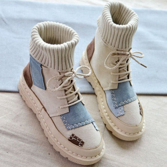 Color matching casual students high - top shoes - Taylor K Shop