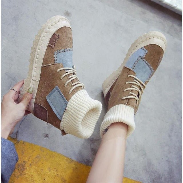 Color matching casual students high - top shoes - Taylor K Shop