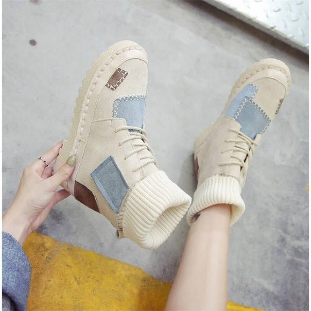 Color matching casual students high - top shoes - Taylor K Shop