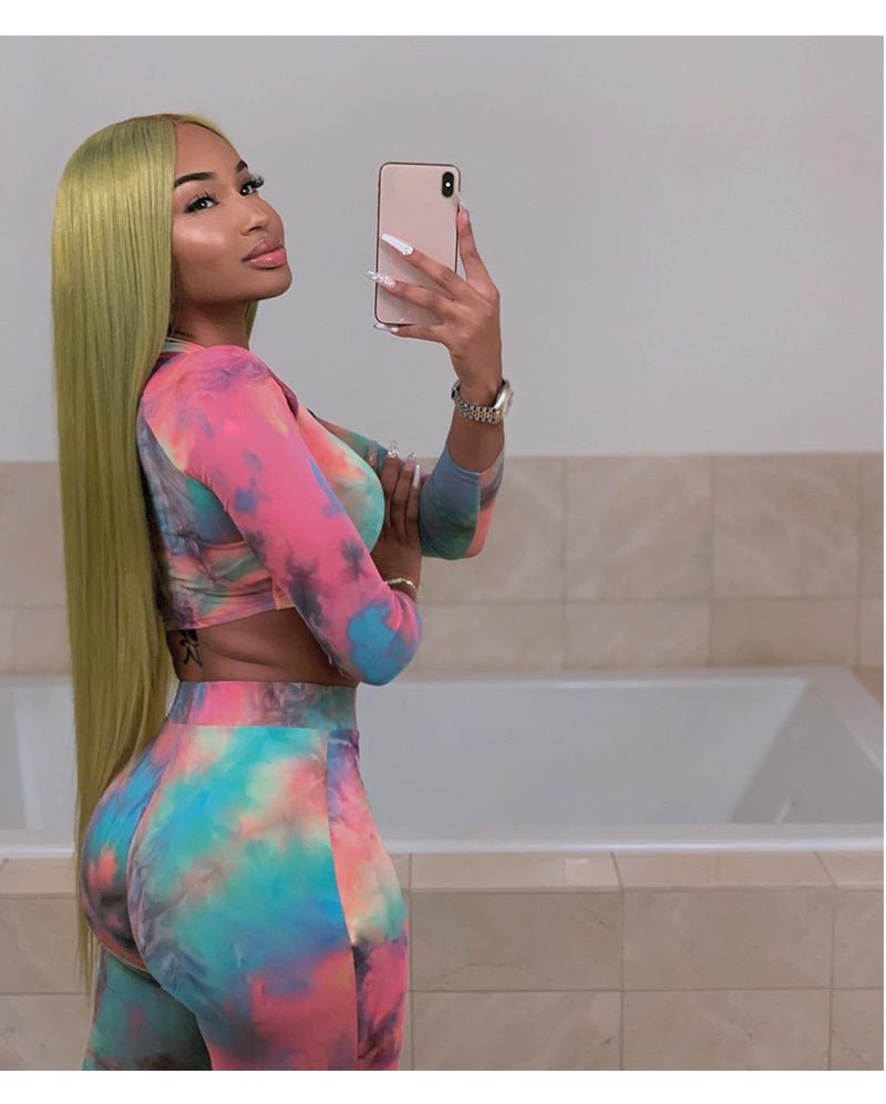 Color zipper yoga pants - Taylor K Shop