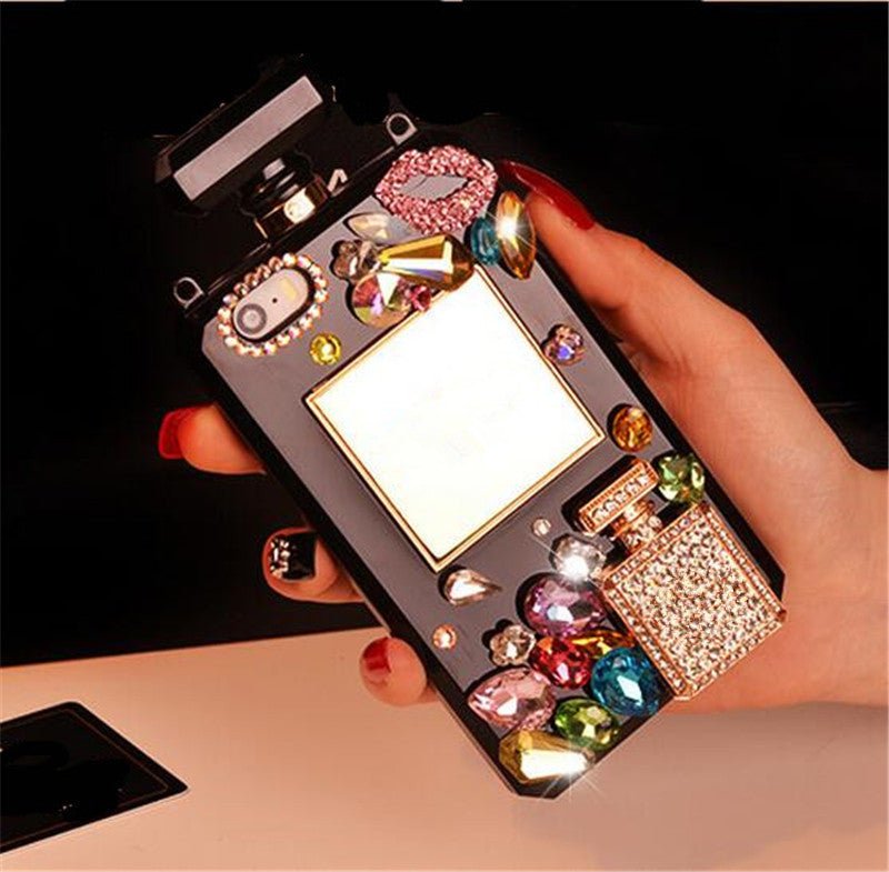 Compatible with Apple , Perfume Bottle Diamond Phone Case - Taylor K Shop